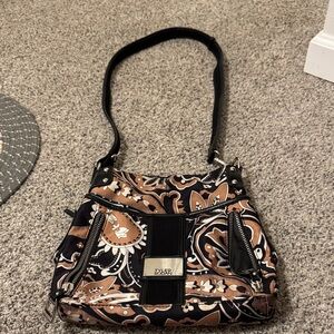 Tyler Rodan Black and Brown Paisley Crossbody